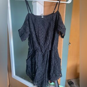 Xhilaration Black Lace Romper